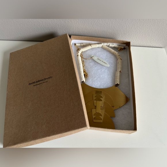 David Aubrey Brass statement necklace - Picture 5 of 7